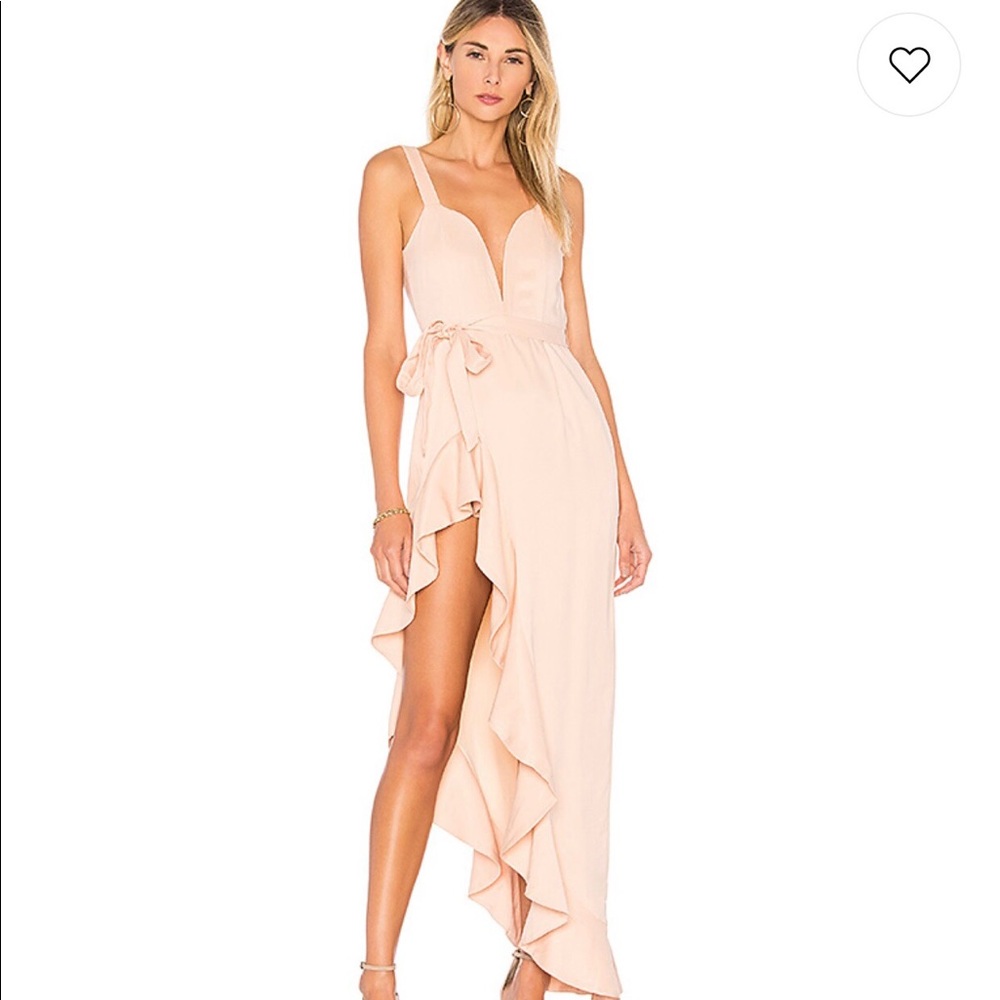 Revolve Clarissa Gown in Dusty Pink